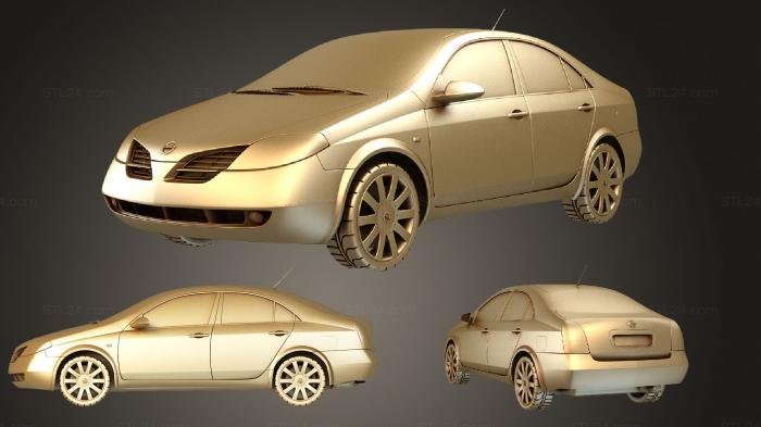 Автомобили и транспорт (Nissan Primera НОВЫЙ, CARS_2835) 3D модель для ЧПУ станка